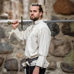 Leonardo Carbone Middeleeuws Hemd Louis, Creme -Mode Winkel middeleeuws hemd louis creme 3