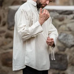 Leonardo Carbone Middeleeuws Hemd Louis, Creme -Mode Winkel middeleeuws hemd louis creme 5