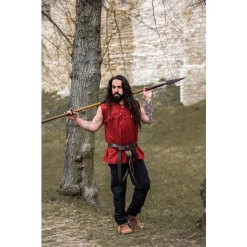 Leonardo Carbone Middeleeuws Hemd Louis, Rood -Mode Winkel middeleeuws hemd louis rood 3