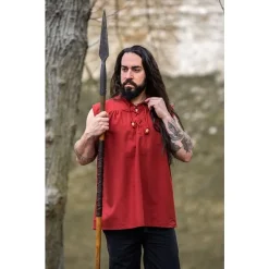 Leonardo Carbone Middeleeuws Hemd Louis, Rood -Mode Winkel middeleeuws hemd louis rood 4