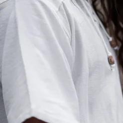 Leonardo Carbone Middeleeuws Hemd Met Korte Mouwen, Wit -Mode Winkel middeleeuws hemd met korte mouwen wit 1