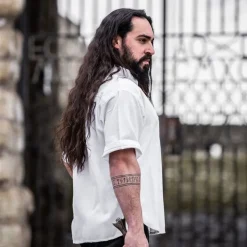 Leonardo Carbone Middeleeuws Hemd Met Korte Mouwen, Wit -Mode Winkel middeleeuws hemd met korte mouwen wit 5