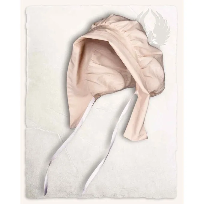 Mytholon Middeleeuws Kapje Anna, Creme 4 Mytholon Middeleeuws Kapje Anna, Creme - Afbeelding 2