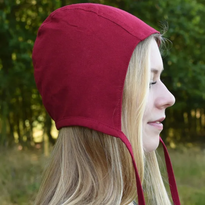 Middeleeuws-Renaissance Kapje Gouda, Rood 4 Middeleeuws-Renaissance Kapje Gouda, Rood - Afbeelding 2