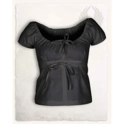 Mytholon Middeleeuwse Blouse Claudia, Zwart