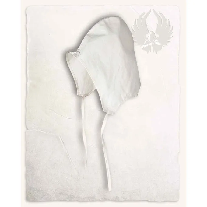 Mytholon Middeleeuwse Dameskap Greta, Creme 3 Mytholon Middeleeuwse Dameskap Greta, Creme