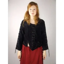 Leonardo Carbone Middeleeuwse Doublet Grace Zwart 12 Leonardo Carbone Middeleeuwse Doublet Grace Zwart -Mode Winkel middeleeuwse doublet grace zwart 4