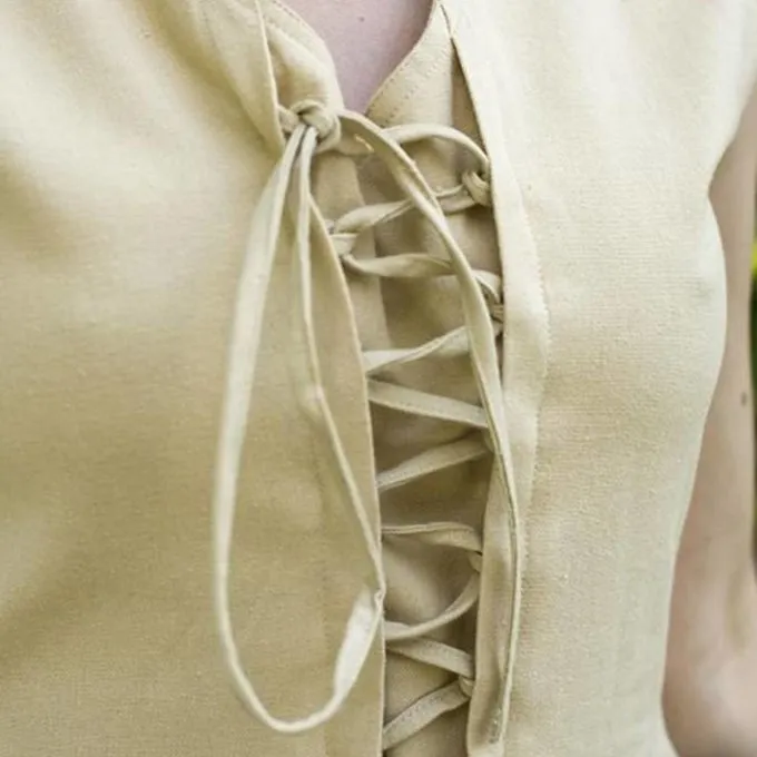 Epic Armoury Middeleeuwse Jurk Elaine, Beige 6 Epic Armoury Middeleeuwse Jurk Elaine, Beige - Afbeelding 4