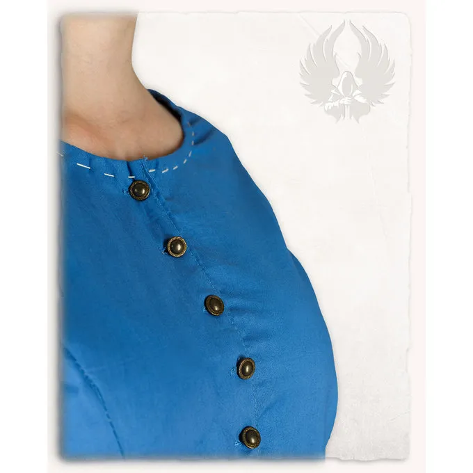 Mytholon Middeleeuwse Jurk Elodie, Licht Blauw/creme 8 Mytholon Middeleeuwse Jurk Elodie, Licht Blauw/creme - Afbeelding 6