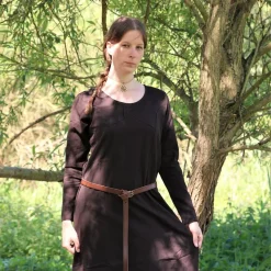 Leonardo Carbone Middeleeuwse Jurk Emma, Donkerbruin -Mode Winkel middeleeuwse jurk emma donkerbruin 1