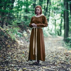 Leonardo Carbone Middeleeuwse Jurk Emma, Hazelnoot -Mode Winkel middeleeuwse jurk emma hazelnoot 3
