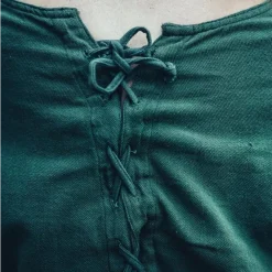 Leonardo Carbone Middeleeuwse Jurk Emma, Olijfgroen -Mode Winkel middeleeuwse jurk emma olijfgroen 2