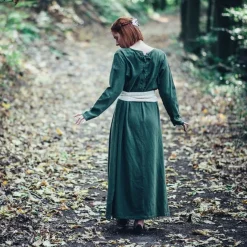 Leonardo Carbone Middeleeuwse Jurk Emma, Olijfgroen -Mode Winkel middeleeuwse jurk emma olijfgroen 3