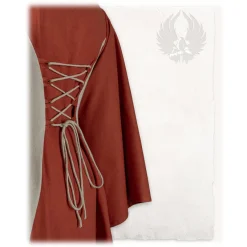 Mytholon Middeleeuwse Jurk Jasione, Oranje/creme -Mode Winkel middeleeuwse jurk jasione oranje creme 3