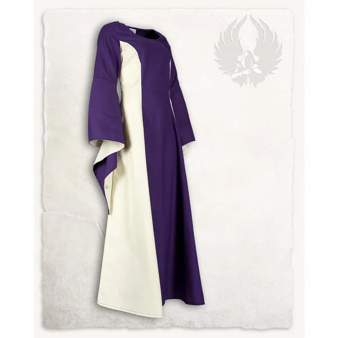 Mytholon Middeleeuwse Jurk Stella, Lila-creme 8 Mytholon Middeleeuwse Jurk Stella, Lila-creme - Afbeelding 6