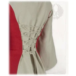 Mytholon Middeleeuwse Meisjesjurk Kirian, Creme/rood 9 Mytholon Middeleeuwse Meisjesjurk Kirian, Creme/rood -Mode Winkel middeleeuwse meisjesjurk kirian creme rood 2