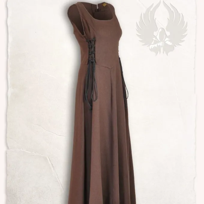 Mytholon Middeleeuwse Surcot Uma, Bruin 5 Mytholon Middeleeuwse Surcot Uma, Bruin - Afbeelding 3