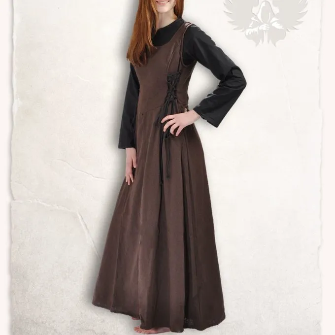 Mytholon Middeleeuwse Surcot Uma, Bruin 7 Mytholon Middeleeuwse Surcot Uma, Bruin - Afbeelding 5