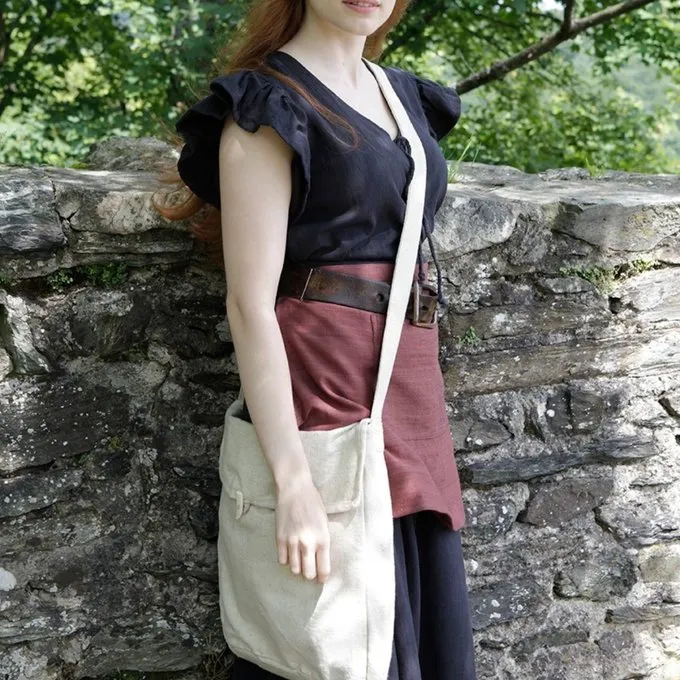 Burgschneider Middeleeuwse Tas Ehwaz, Naturel 4 Burgschneider Middeleeuwse Tas Ehwaz, Naturel - Afbeelding 2