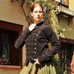 Leonardo Carbone Militair Jasje Emily Zwart -Mode Winkel militair jasje emily zwart 3