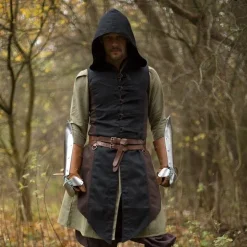 Epic Armoury Mouwloze Jas Assassins Creed, Bruin-zwart -Mode Winkel mouwloze jas assassins creed bruin zwart 2