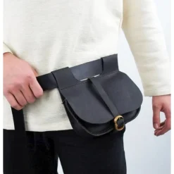 Leonardo Carbone Nierbeurs Rutgher, Zwart -Mode Winkel nierbeurs rutgher zwart 2