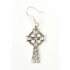 Oorbellen Met Keltisch Kruis, Verzilverd -Mode Winkel oorbellen met keltisch kruis verzilverd
