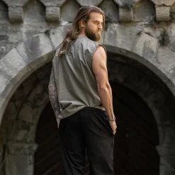 Leonardo Carbone Piraten Hemd Jean, Hennep Kleur -Mode Winkel piraten hemd jean hennep kleur 3