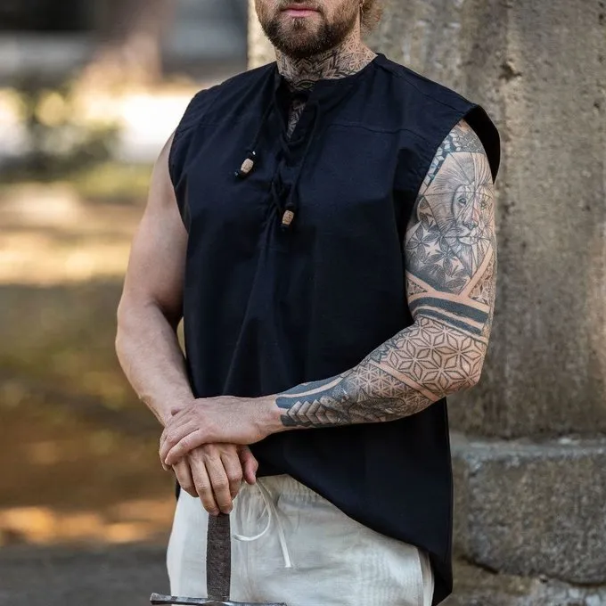 Leonardo Carbone Piraten Hemd Jean, Zwart 4 Leonardo Carbone Piraten Hemd Jean, Zwart - Afbeelding 2