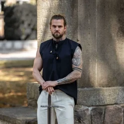 Leonardo Carbone Piraten Hemd Jean, Zwart 11 Leonardo Carbone Piraten Hemd Jean, Zwart -Mode Winkel piraten hemd jean zwart 3