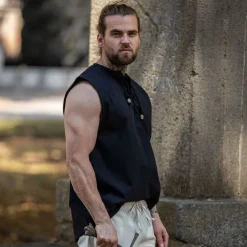 Leonardo Carbone Piraten Hemd Jean, Zwart 12 Leonardo Carbone Piraten Hemd Jean, Zwart -Mode Winkel piraten hemd jean zwart 4