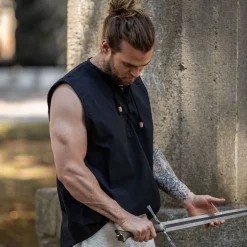 Leonardo Carbone Piraten Hemd Jean, Zwart 13 Leonardo Carbone Piraten Hemd Jean, Zwart -Mode Winkel piraten hemd jean zwart 5