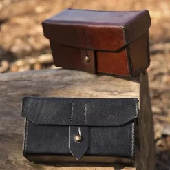 Epic Armoury Rechthoekige Leren Tas, Bruin -Mode Winkel rechthoekige leren tas bruin 1