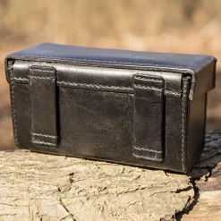 Epic Armoury Rechthoekige Leren Tas, Zwart -Mode Winkel rechthoekige leren tas zwart 1