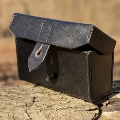 Epic Armoury Rechthoekige Leren Tas, Zwart -Mode Winkel rechthoekige leren tas zwart 3