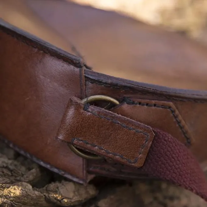 Epic Armoury Ronde Leren Tas, Bruin 4 Epic Armoury Ronde Leren Tas, Bruin - Afbeelding 2