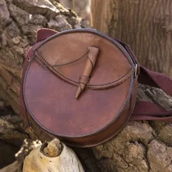 Epic Armoury Ronde Leren Tas, Bruin 11 Epic Armoury Ronde Leren Tas, Bruin -Mode Winkel ronde leren tas bruin 4