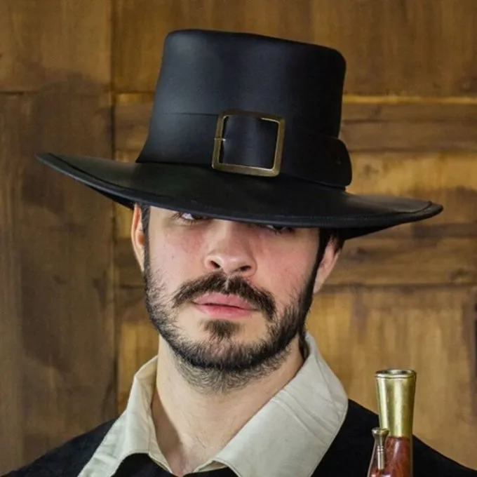 Rawblade Solomon Kane Hoed, Zwart 4 Rawblade Solomon Kane Hoed, Zwart - Afbeelding 2