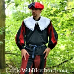 Leonardo Carbone Tweekleurig Kapje Wit-rood -Mode Winkel tweekleurig kapje wit rood 2