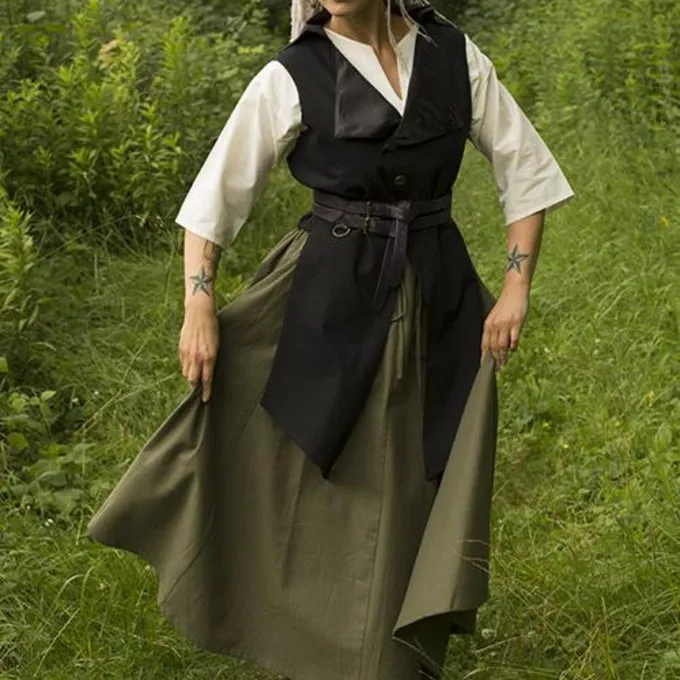 Epic Armoury Victoriaans Vest Dorian, Zwart 6 Epic Armoury Victoriaans Vest Dorian, Zwart - Afbeelding 4