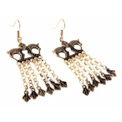 Viking Oorbellen Paarden, Brons -Mode Winkel viking oorbellen paarden brons 1