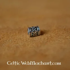 Vikingbaardkraal Met Ruitmotief Zilver