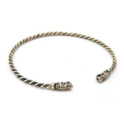 Vikingtorc Met Drakenkoppen, Verzilverd