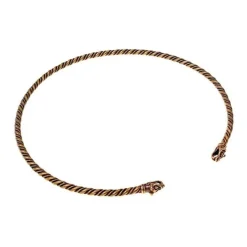 Vikingtorque Met Wolvenkoppen, Brons