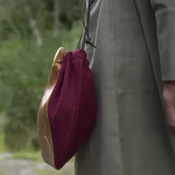 Epic Armoury Wol-leren Buidel, Rood-bruin -Mode Winkel wol leren buidel rood bruin 4