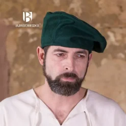 Burgschneider Wollen Baret Harald, Groen -Mode Winkel wollen baret harald groen 2