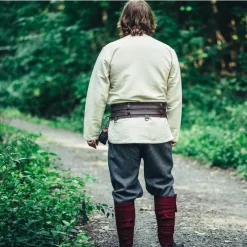 Leonardo Carbone Wollen Broek, Bruin -Mode Winkel wollen broek bruin 1