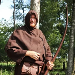 Leonardo Carbone Wollen Kaproen, Bruin -Mode Winkel wollen kaproen bruin 2