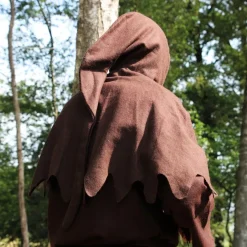 Leonardo Carbone Wollen Kaproen, Bruin -Mode Winkel wollen kaproen bruin 5