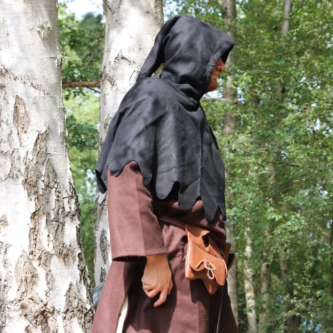 Leonardo Carbone Wollen Kaproen, Zwart 4 Leonardo Carbone Wollen Kaproen, Zwart - Afbeelding 2